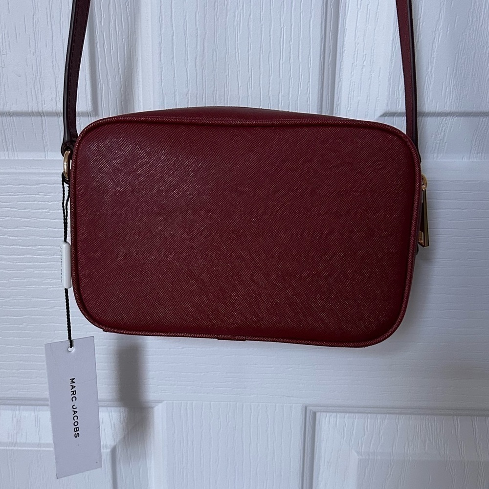 NWT MARC JACOBS New York Women Leather Shoulder Bag, Burgundy - Picture 4 of 8